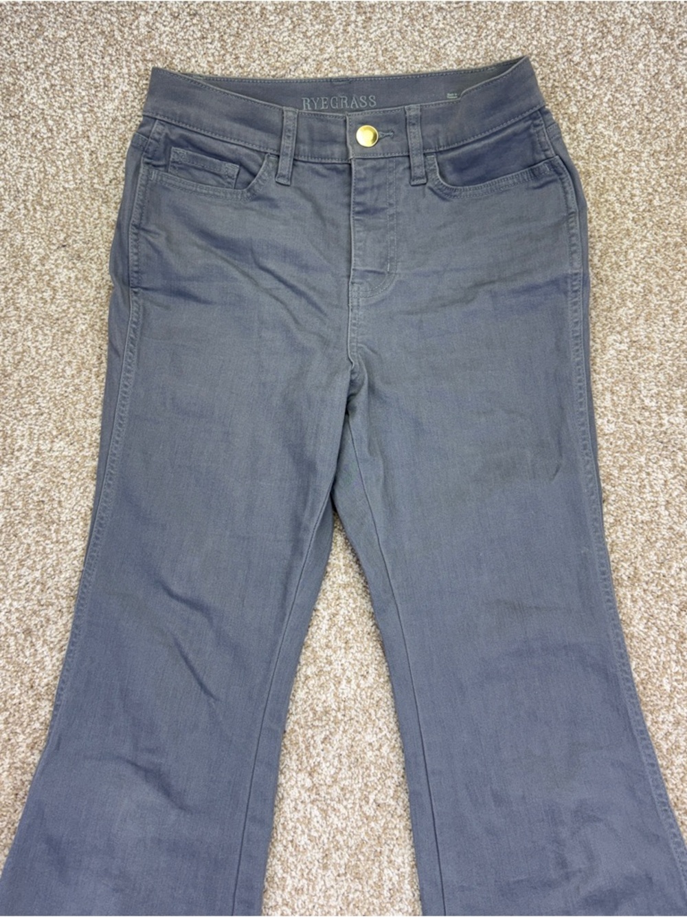 Ryegrass Gray High Rise Semi Flare Jeans Pants Womens Size 4 - Picture 3 of 12